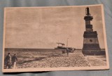 Litoralul romanesc - Constanta farul din port, Carte postala veche, circulata - corespondenta