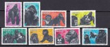 Rwanda 1983 fauna maimute MI 1242-1249 MNH, Nestampilat