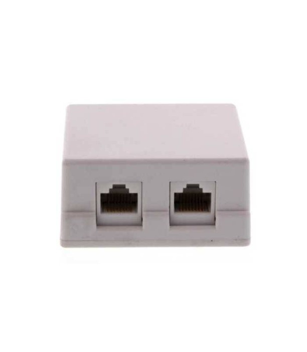 Priza dubla UTP cat6 RJ45 neecranat pe tencuiala Well