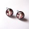 cercei cu sticla cu motiv floral 45876