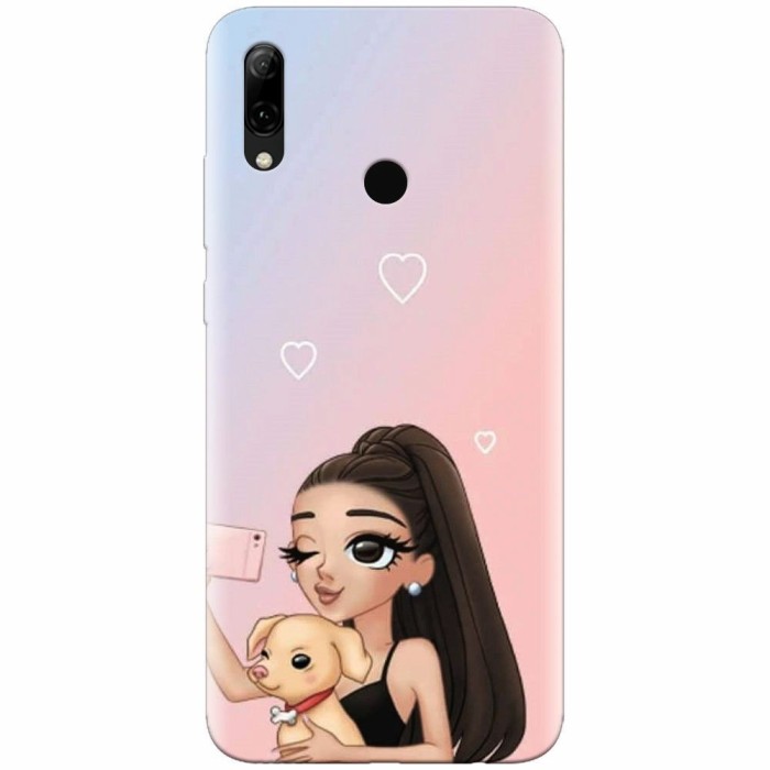 Husa silicon pentru Huawei P Smart 2019, Selfie With Sweet Dog