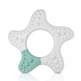 Inel de dentitie Star pentru bebelusi, din silicon, pentru masaj si calmare, 3+ luni, Reer 79233 Children SafetyCare