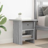 vidaXL Noptieră cu sertar Gri Sonoma 41 x 40 x 45 cm Lemn compozit 8000446