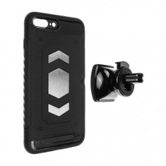 Set Husa Antisoc Magnetica Vennus &amp;amp; Suport Auto pentru iPhone 8 Plus &amp;amp; iPhone 7 Plus 55&amp;quot; Negru foto