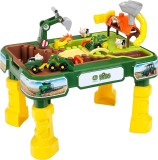 Cumpara ieftin Masuta Joaca Apa Nisip 2in1 Ferma John Deere Klein +18luni: Tractor, Combina, Buldozer, Vacute, Grajd, Bazine, Pod Mobil, Roata Apa