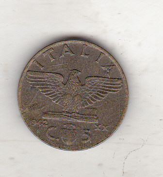 bnk mnd Italia 5 centesimi 1942