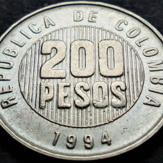 Moneda exotica 200 PESOS - COLUMBIA , anul 1994 *cod 2153