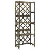 Cumpara ieftin Spalier cu rafturi, gri, 55x30x140 cm, lemn masiv brad