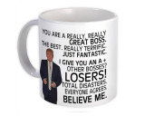 BOSS Funny Trump : Cadou Halba : Locuri de munca grozave pentru cadouri de Craciun pentru BOSS, Generic