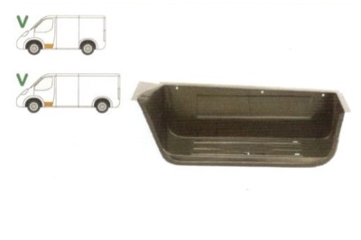 Treapta fata FORD TRANSIT, 1986-2000, partea stanga, metal galvanizat; mare, foto