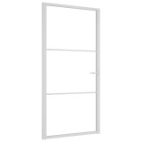Cumpara ieftin Usa de interior, 102,5x201,5 cm, alb, sticla ESG si aluminiu