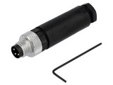 Conector M8 3-PIN Tată Drept pe Cablu
