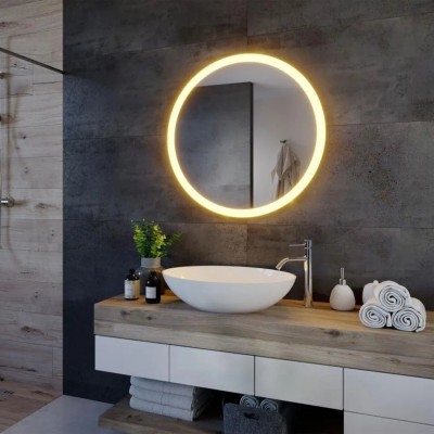 Oglinda LED Rotunda, 50cm, Noxia Touch, Sistem Dezaburire, Dimabila ModernLight Concept foto