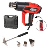 Pistol aer cald Raider 2000W, 2 trepte, 5 accesorii si valiza RD-HG26