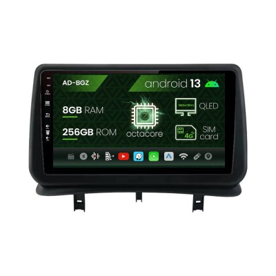 Navigatie Renault Clio 3 (2005-2013), Android 13, Z-Octacore 8GB RAM + 256GB ROM, 9 Inch - AD-BGZ9008+AD-BGRKIT371V2 foto