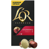 Capsule cafea, L&amp;#039;OR Espresso Splendente, intensitate 7, 10 bauturi x 40 ml, compatibile cu sistemul Nespresso&reg;*, 10 capsule aluminiu
