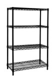 Cumpara ieftin Raft 4 polite crom negru 75x35x120 cm