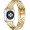 Curea iUni compatibila cu Apple Watch Ultra/SE/8/7/6/5/4/3/2/1, 40mm, Jewelry, Otel Inoxidabil, Gold