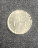 Moneda 1 franc 1922 Belgia, Europa