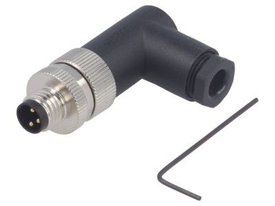Conector M8 tată 3 pini 90&amp;deg; foto