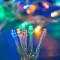 Instalație Lumini LED, Model Extensibil, 100 Becuri, Multicolor, Cablu Transparent, 6.15m