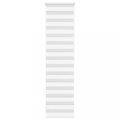Jaluzea tip zebra alb lățime țesătură 55,9 cm poliester foto