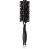 Janeke Black Line Tumbled Wood Hairbrush &Oslash; 55mm perie rotundă pentru păr cu peri de nailon și de mistreț 1 buc