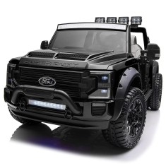 Masinuta electrica pentru 2 copii, Ford Super Duty F450, 300W, 24V 14A premium, neagra