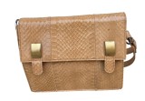 POȘETĂ VINTAGE CROSSBODY/M&Acirc;NĂ DIN PIELE NATURALA DE ȘARPE, Medie, Negru