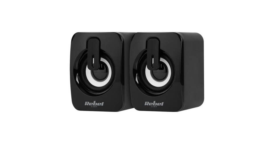 Boxe PC 2.0 2x3W alimentare USB 5V control volum CS-15 REBEL | Okazii.ro