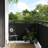 Paravan pentru balcon, negru, 1000x100 cm, poliratan GartenMobel Dekor, vidaXL
