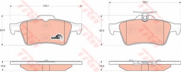 Set placute frana,frana disc NISSAN PRIMERA (P12) (2002 - 2016) TRW GDB1621
