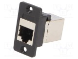 Adaptor SLIM Cat 6 ecranat 8p8c 29mm plastic CLIFF