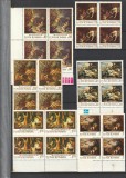 ROMANIA 1970 LP 741 REPRODUCERI DE ARTA I - SCENE DE VANATOARE BLOC DE 4 TIMBRE MNH