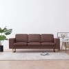 VidaXL Canapea cu 3 locuri, maro, material textil