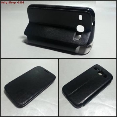 Husa Flip Stand Apple iPhone 5/5S Negru Blister foto