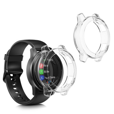 Set 2 Huse pentru Garmin Vivoactive 4S, kwmobile, Silicon, Transparent, 50940.01 foto