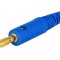 Mufă banană albastră 4mm 10A 2mm cablu