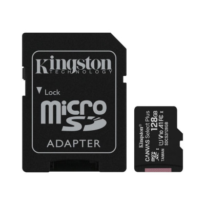 Card MicroSD 128GB + Adaptor Clasa 10 Kingston foto