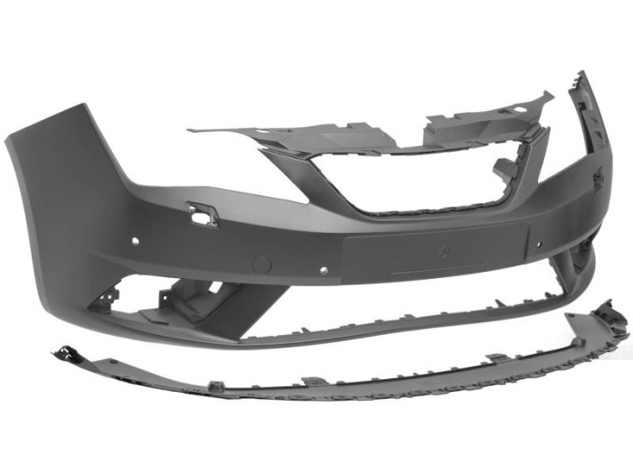 Bara fata Seat Ibiza (6j), 2015-11.2017, cu 4 gauri pentru Senzori de parcare (PDC), cu locas pt spalator; grunduit, Aftermarket