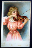 P.147 VIOLONISTA VIOARA LITOGRAFIE