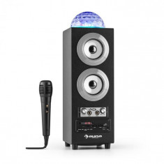 Auna Discostar argintiuportabil 2.1 Bluetooth Speaker USB SD FM AUX LED Jelly Ball baterie portabila incl. Microfon foto