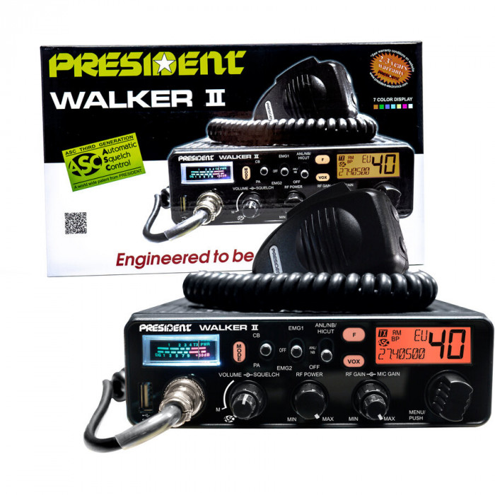 Statie CB President WALKER II PREMIUM EXPORT ASC 4-40W reglabil NOUA-GARANTIE