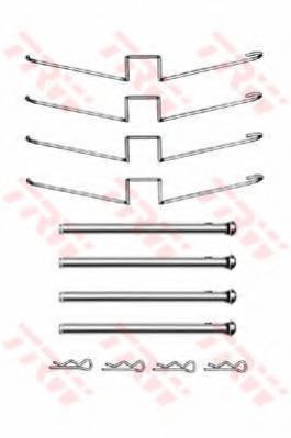 Set accesorii, placute frana RENAULT MASTER I platou / sasiu (P) (1980 - 1998) TRW PFK358 foto