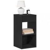 VidaXL Noptiere cu sertar 2 buc stejar negru 35x34x66,5 cm