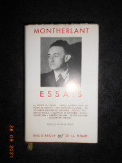 MONTHERLANT - ESSAIS (1963, editie bibliofila pe hartie velina de biblie) foto