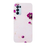 Husa compatibila cu Oppo Reno 4 Lite model Flower petals, Silicon, TPU, Viceversa, Transparent, Carcasa