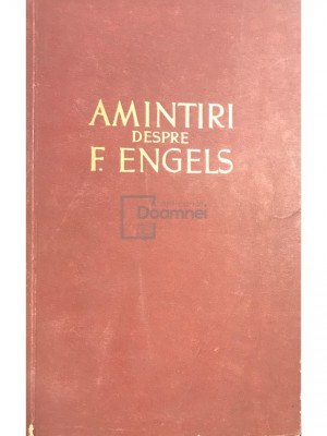 N. N. Șukov - Amintiri despre F. Engels (editia 1958) foto
