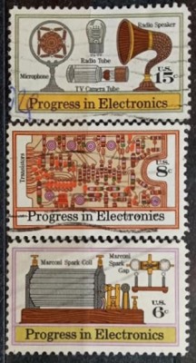 Statele Unite 1973 - progres in electronica, serie stampilata foto