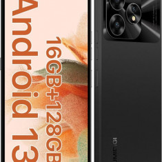 Telefon mobil UMIDIGI A15C Graphite Black, 4G, 6.7 FHD, 16GB RAM (8GB + 8GB extensibili), 128GB ROM, Android 13, Unisoc T606, NFC, 5000mAh, Dual SIM